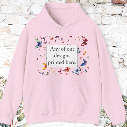 ADULT HOODED SWEATSHIRT - Any of our designs.