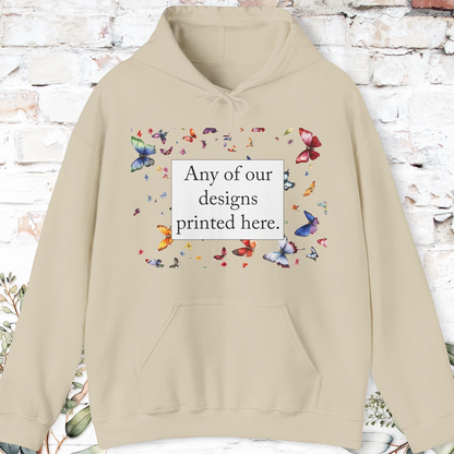 ADULT HOODED SWEATSHIRT - Any of our designs.