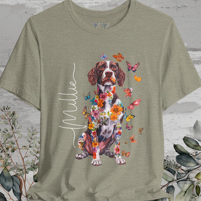 American Brittany #3 Floral Personalized T shirt