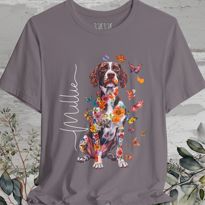 American Brittany #3 Floral Personalized T shirt