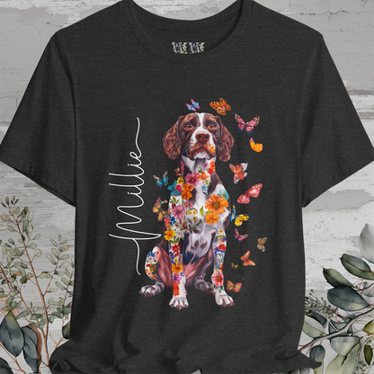 American Brittany #3 Floral Personalized T shirt