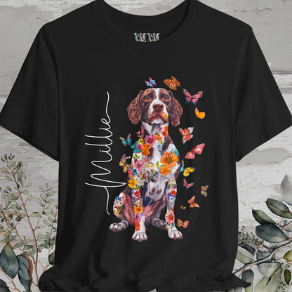 American Brittany #3 Floral Personalized T shirt