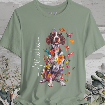 American Brittany #3 Floral Personalized T shirt