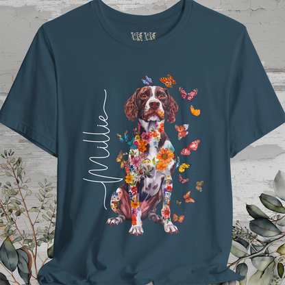 American Brittany #3 Floral Personalized T shirt