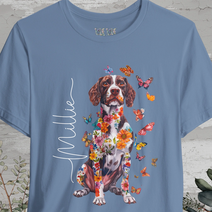 American Brittany #3 Floral Personalized T shirt