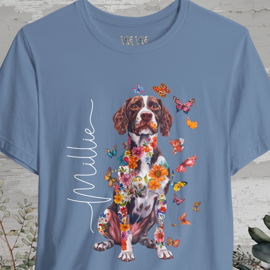 American Brittany #3 Floral Personalized T shirt