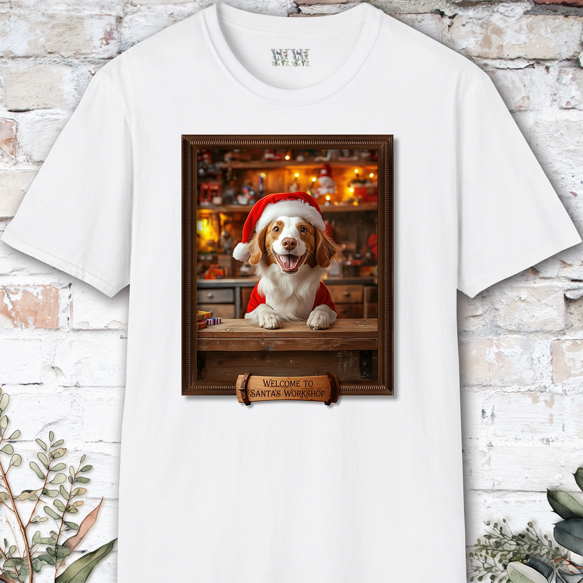American Brittany Santa's Workshop Unisex T shirt