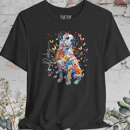 American Bulldog Floral Personalized T shirt