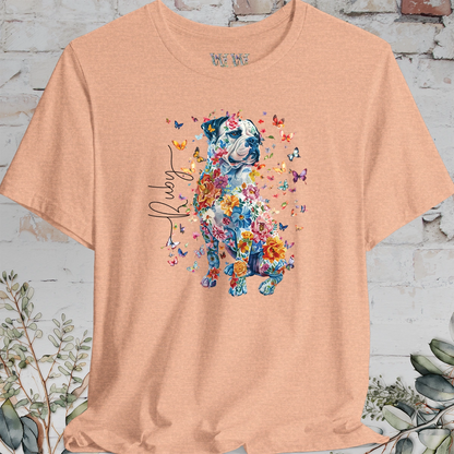 American Bulldog Floral Personalized T shirt