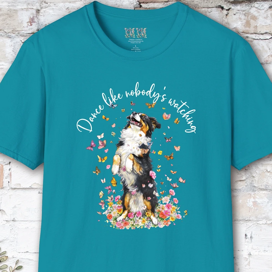 Australian Shepherd "Dance like nobody's watching" unisex T shirt