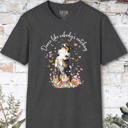Australian Shepherd "Dance like nobody's watching" unisex T shirt