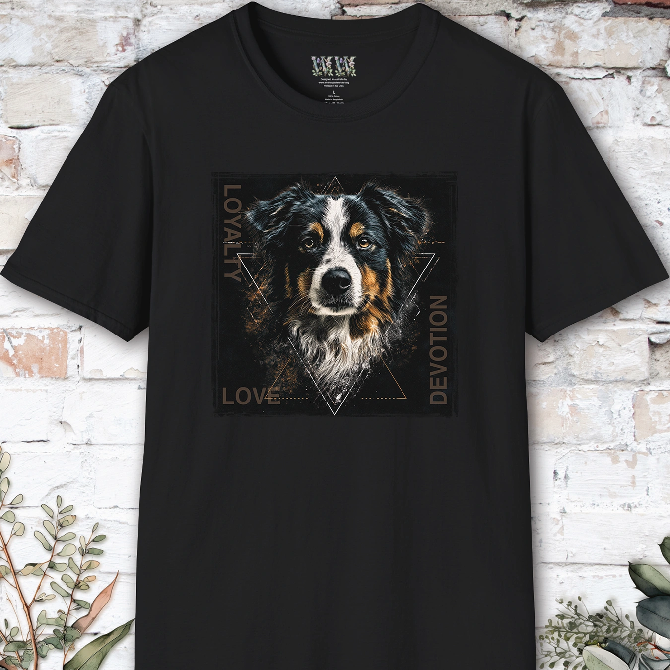 Australian Shepherd Devotion, Loyalty, Love, Devotion unisex T Shirt