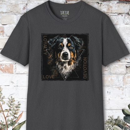 Australian Shepherd Devotion, Loyalty, Love, Devotion unisex T Shirt