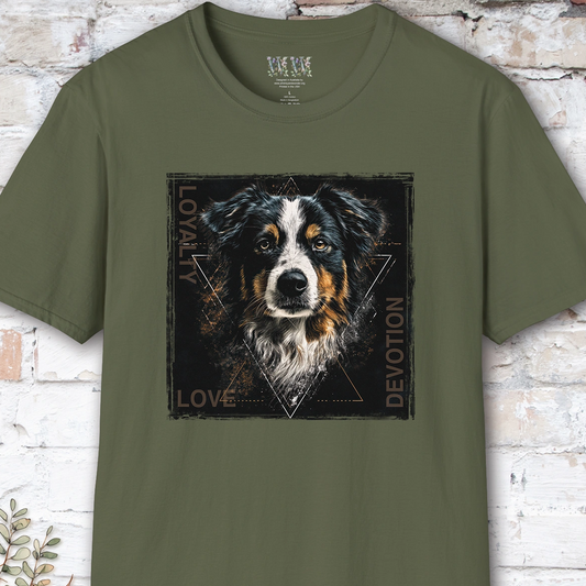 Australian Shepherd Devotion, Loyalty, Love, Devotion unisex T Shirt