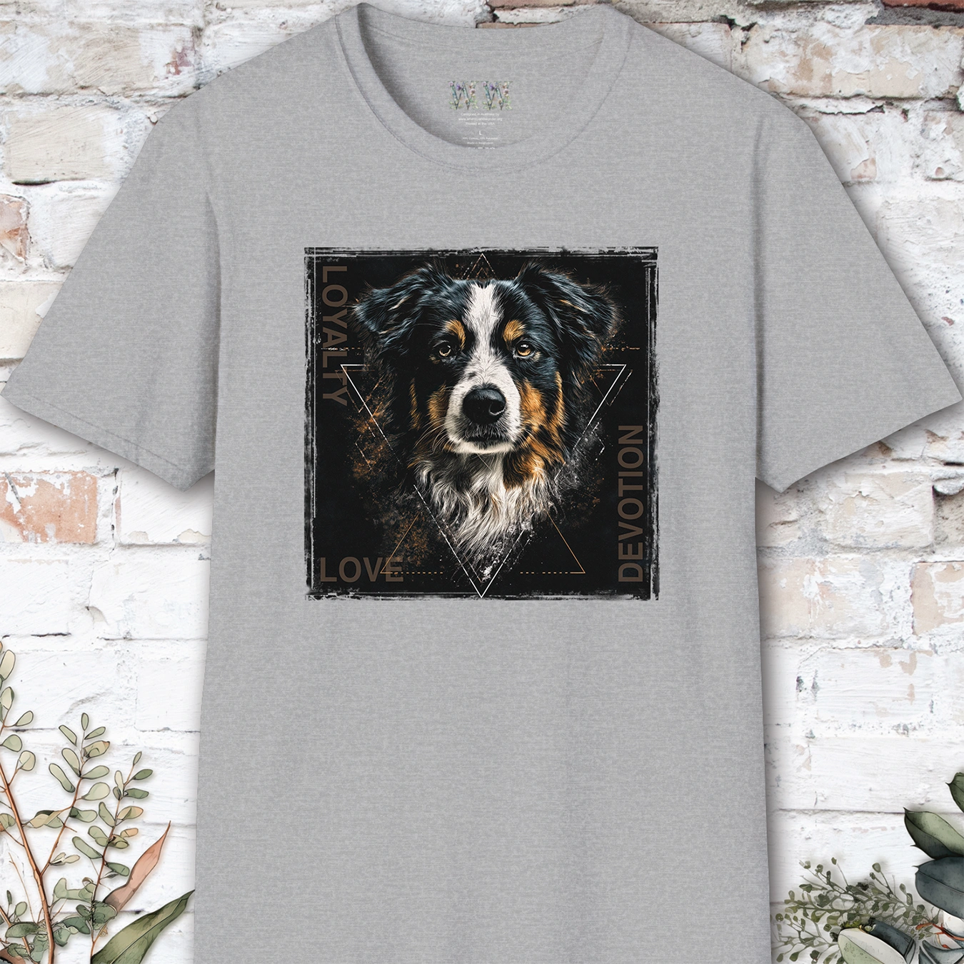 Australian Shepherd Devotion, Loyalty, Love, Devotion unisex T Shirt