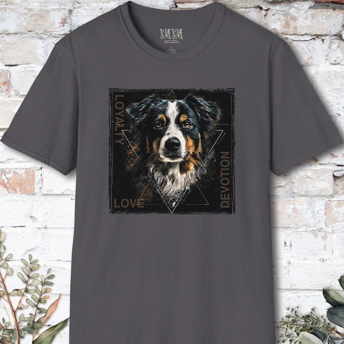 Australian Shepherd Devotion, Loyalty, Love, Devotion unisex T Shirt
