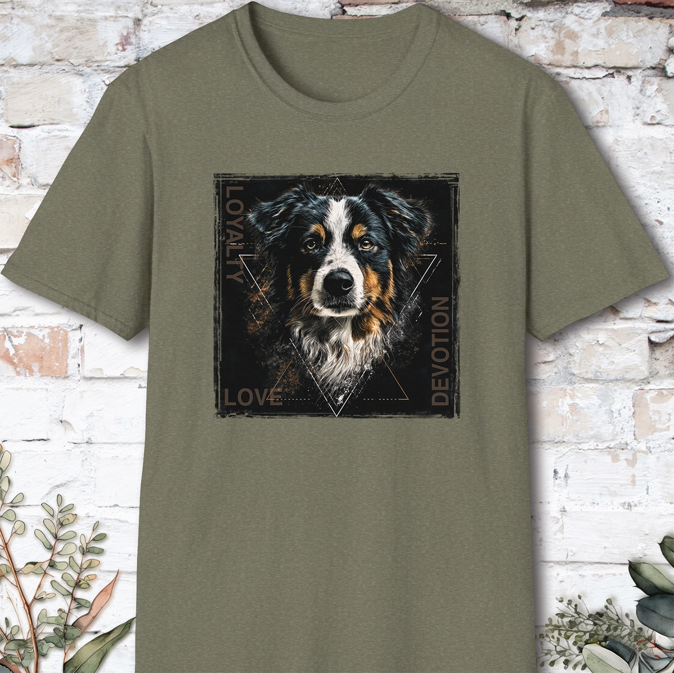 Australian Shepherd Devotion, Loyalty, Love, Devotion unisex T Shirt