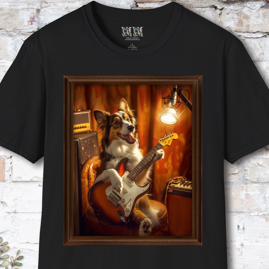 Australian Shepherd Guitar unisex T shirt
