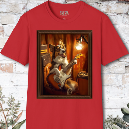 Australian Shepherd Guitar unisex T shirt