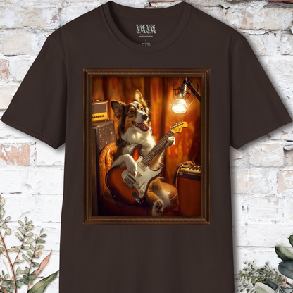 Australian Shepherd Guitar unisex T shirt