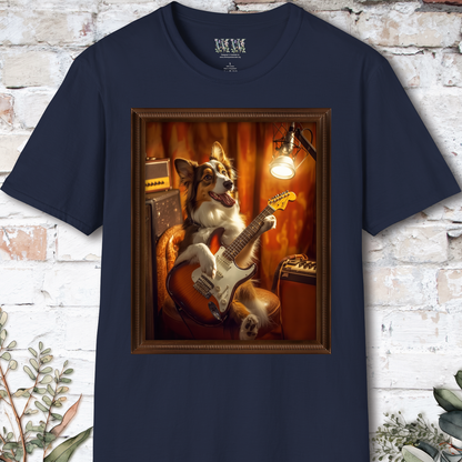 Australian Shepherd Guitar unisex T shirt