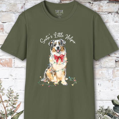 Australian Shepherd #1 Santa's little helper. unisex T shirt
