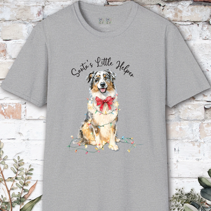 Australian Shepherd #1 Santa's little helper. unisex T shirt