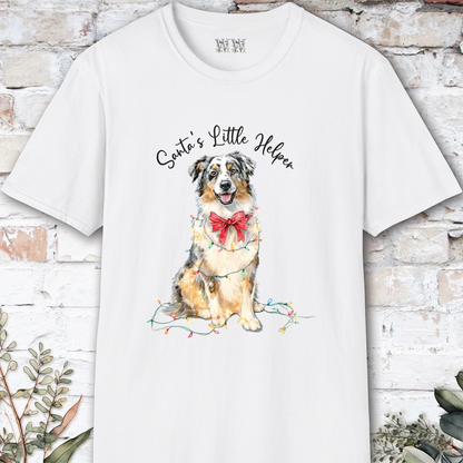 Australian Shepherd #1 Santa's little helper. unisex T shirt