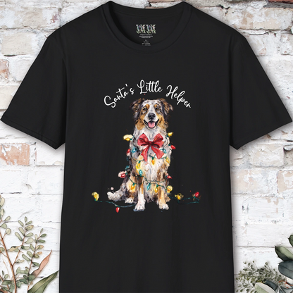 Australian Shepherd #2 Santa's little helper. unisex T shirt