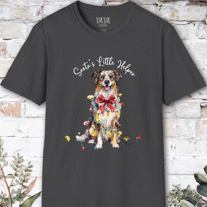 Australian Shepherd #2 Santa's little helper. unisex T shirt
