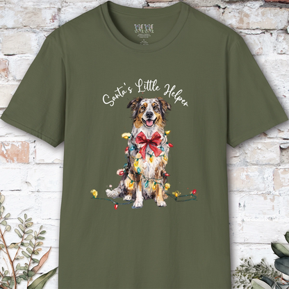 Australian Shepherd #2 Santa's little helper. unisex T shirt