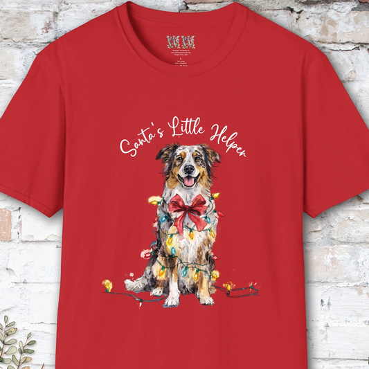 Australian Shepherd #2 Santa's little helper. unisex T shirt