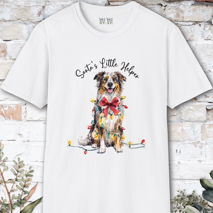 Australian Shepherd #2 Santa's little helper. unisex T shirt