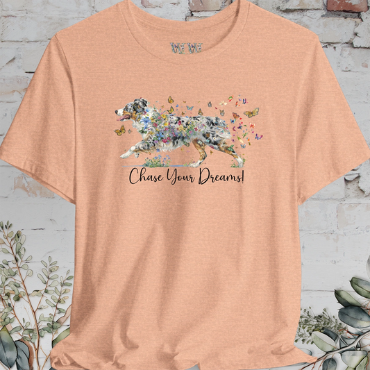 Australian Shepherd Blue Merle, "Live like the gate was left open" T shirt