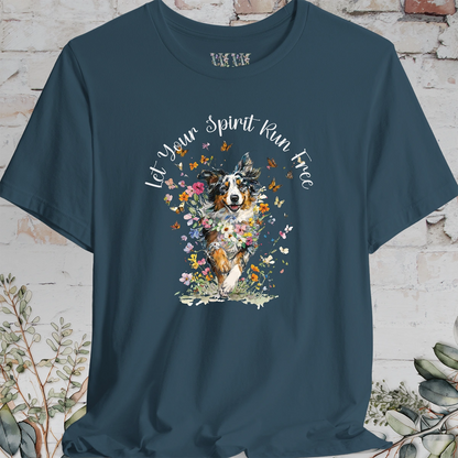 Australian Shepherd 'Let your spirit run free' T shirt