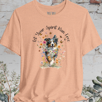 Australian Shepherd 'Let your spirit run free' T shirt