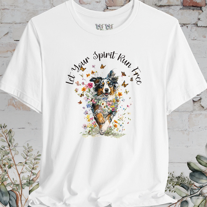 Australian Shepherd 'Let your spirit run free' T shirt
