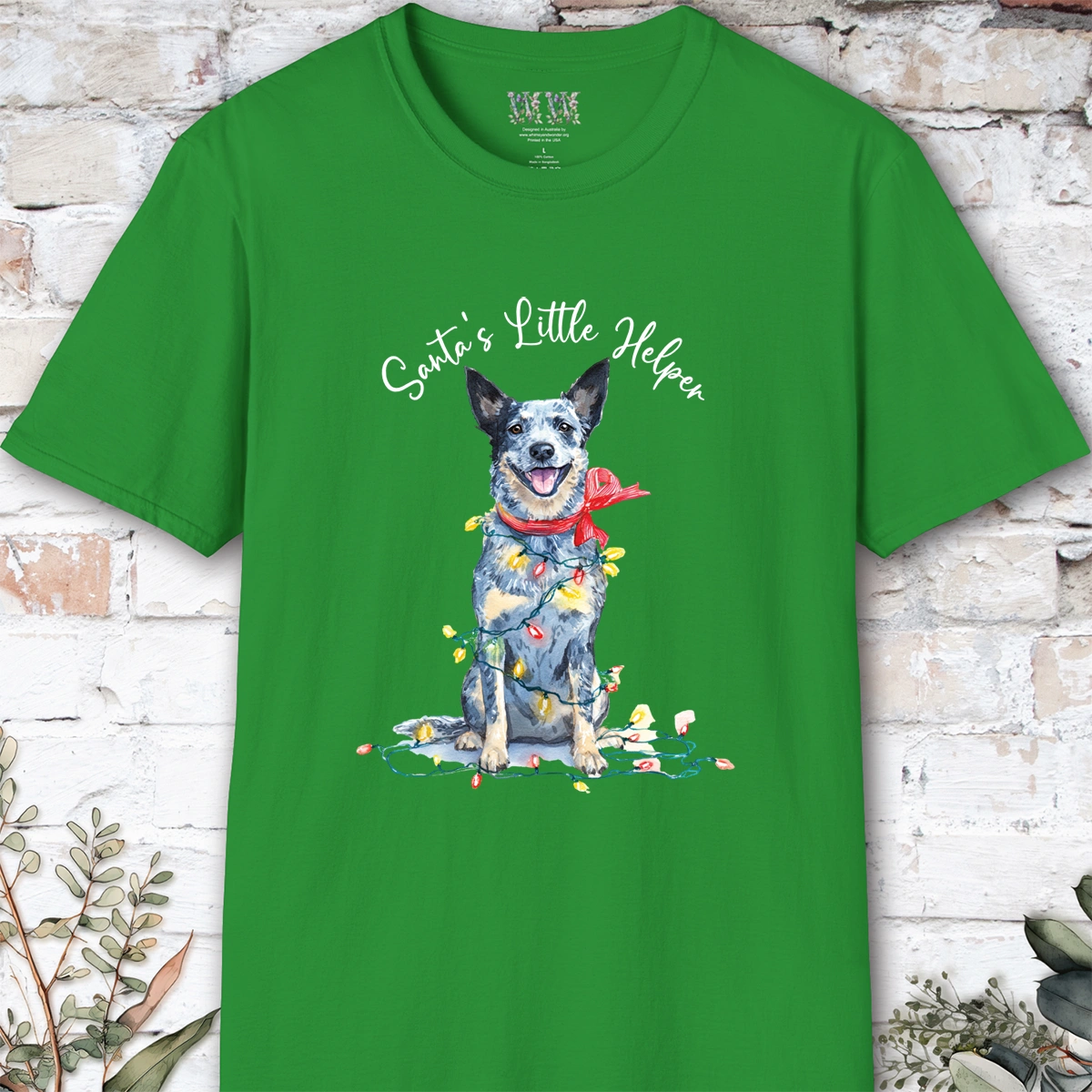 Australian Cattle Dog - Blue Heeler #1 Santa's little helper. unisex T shirt