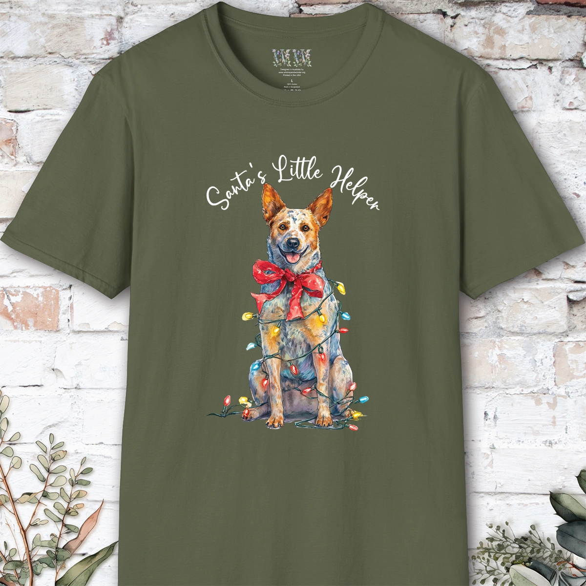 Australian Cattle Dog - Red Heeler #2 Santa's little helper. unisex T shirt