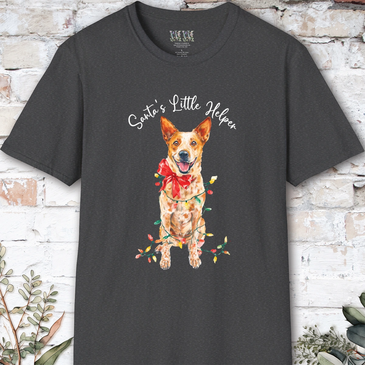 Australian Cattle Dog #3 (Red Heeler) Santa's little helper. unisex T shirt