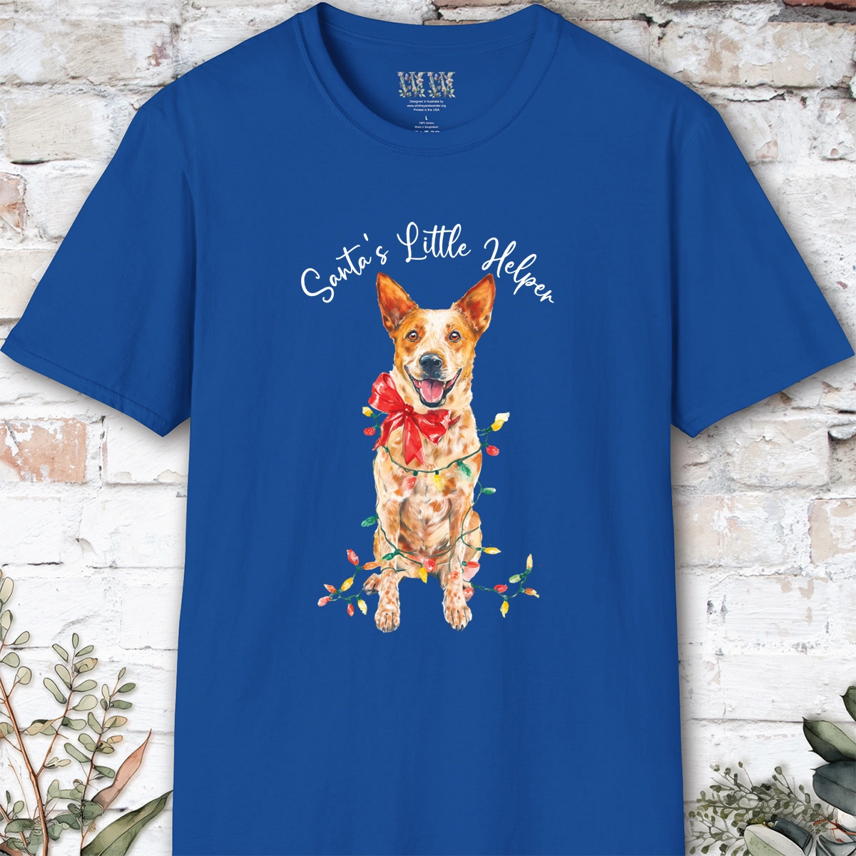 Australian Cattle Dog #3 (Red Heeler) Santa's little helper. unisex T shirt
