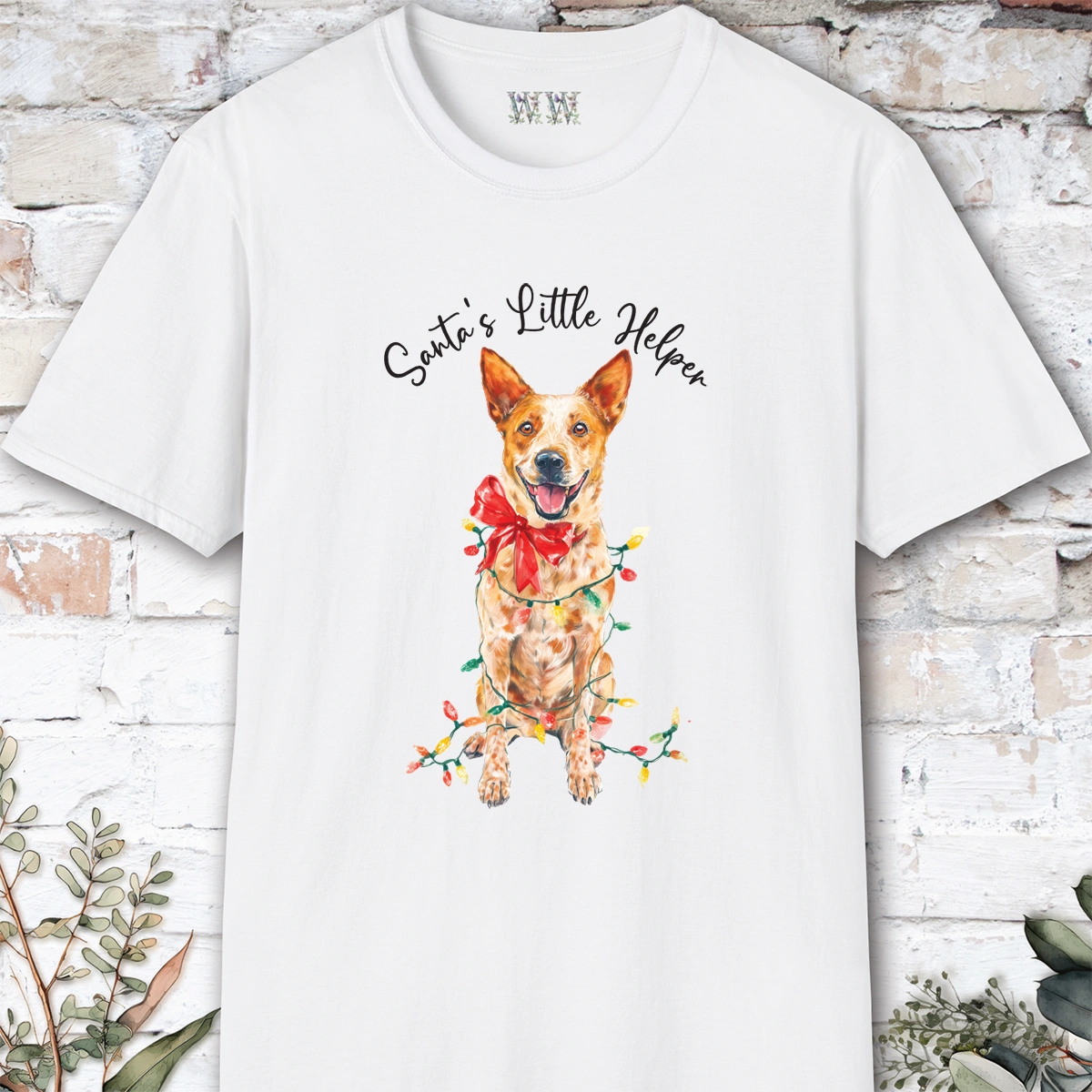 Australian Cattle Dog #3 (Red Heeler) Santa's little helper. unisex T shirt