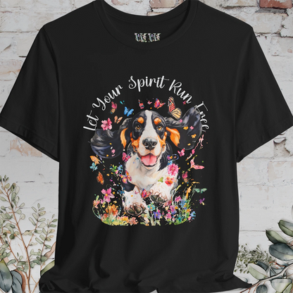 Basset Hound 'Let your spirit run free' Unisex T shirt