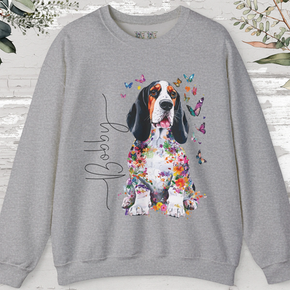 Basset Hound #1 Floral Personalised Sweatshirt