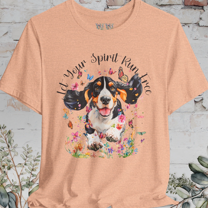 Basset Hound 'Let your spirit run free' #2 Unisex T shirt