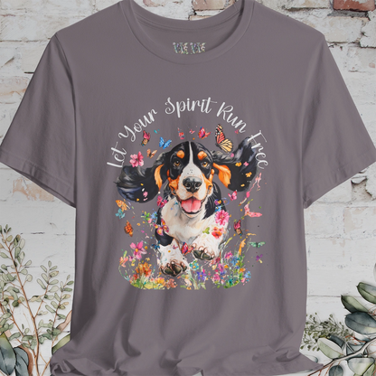 Basset Hound 'Let your spirit run free' #2 Unisex T shirt