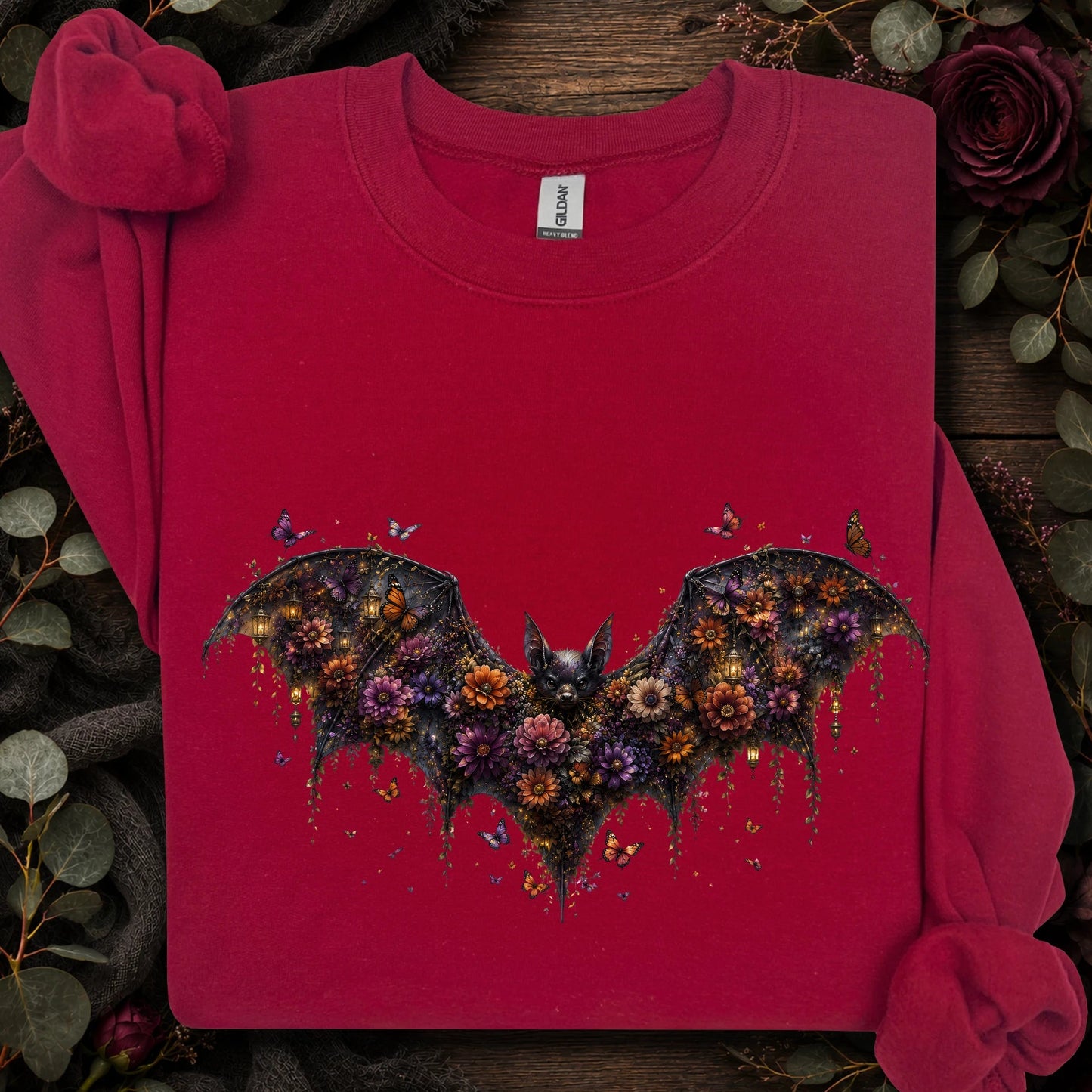 Bat floral butterfly #2, unisex Sweatshirt