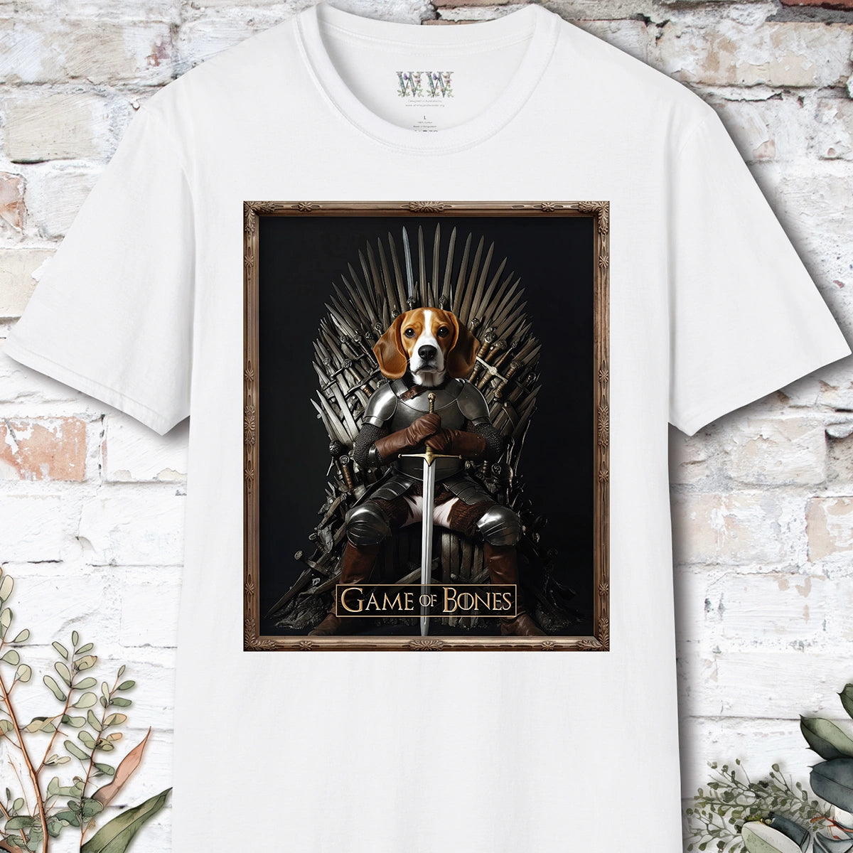 Beagle Game of Bones, Unisex T shirt