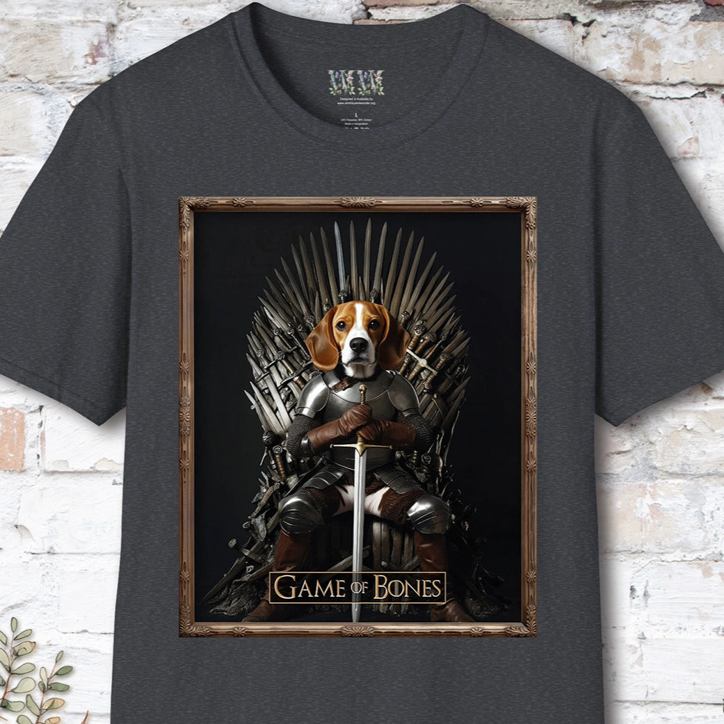 Beagle Game of Bones, Unisex T shirt