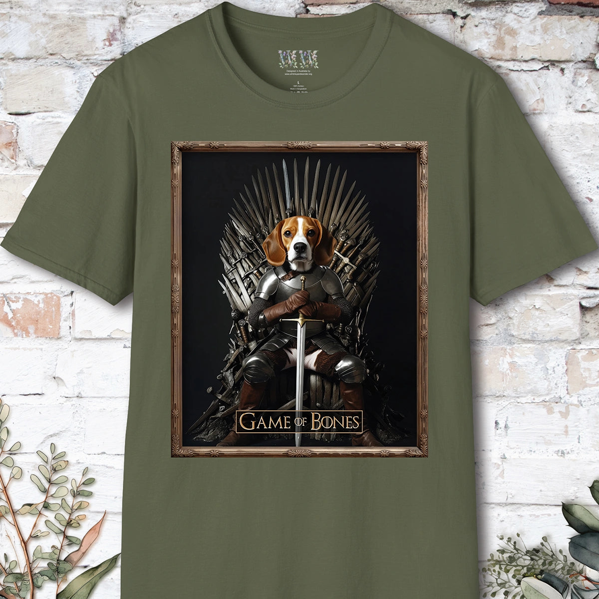 Beagle Game of Bones, Unisex T shirt